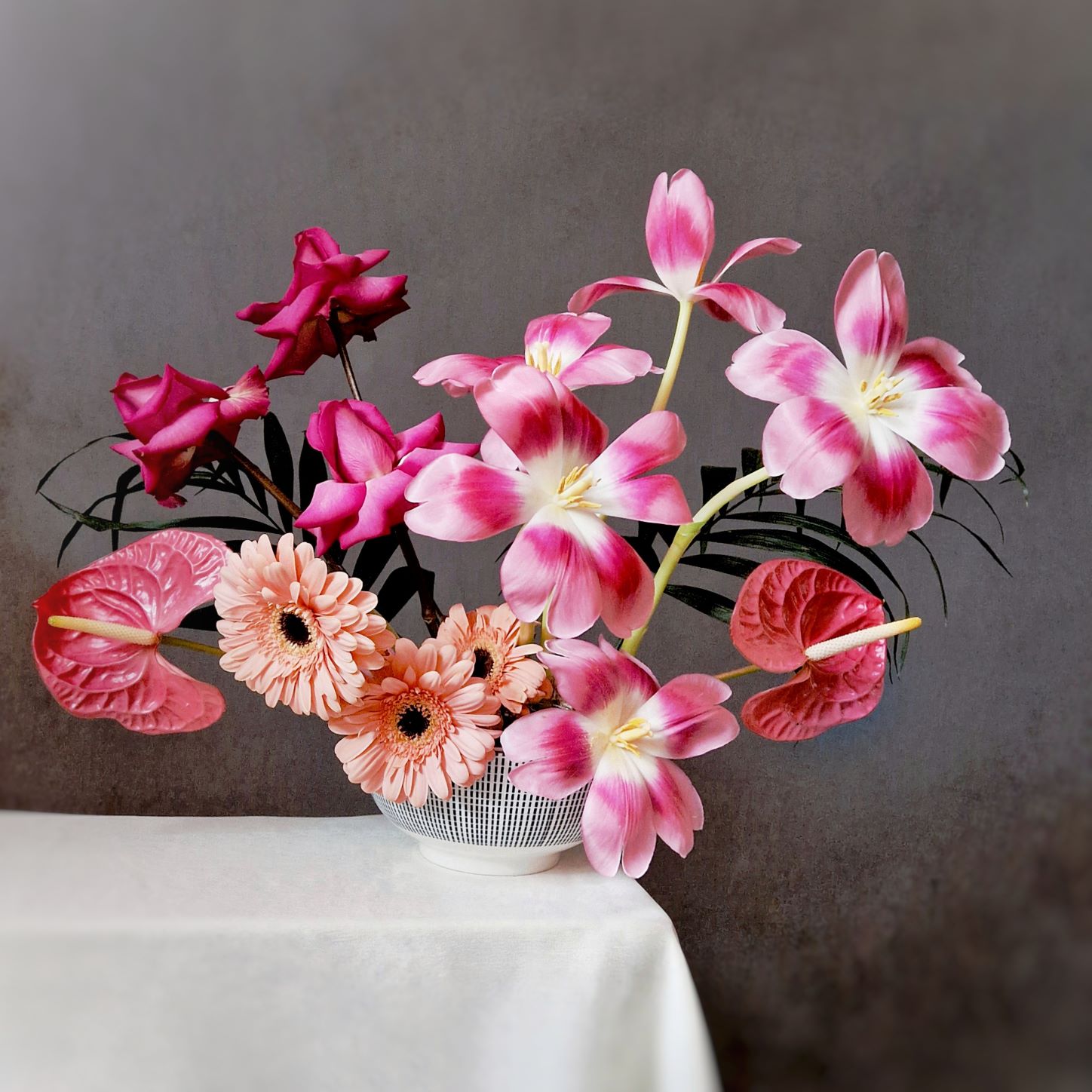 Fiori per San Valentino - Composizione Modern Love by Fili d'Erba floral designer e fiorista freelance a Mirano (Venezia) - Blog Flos Floris